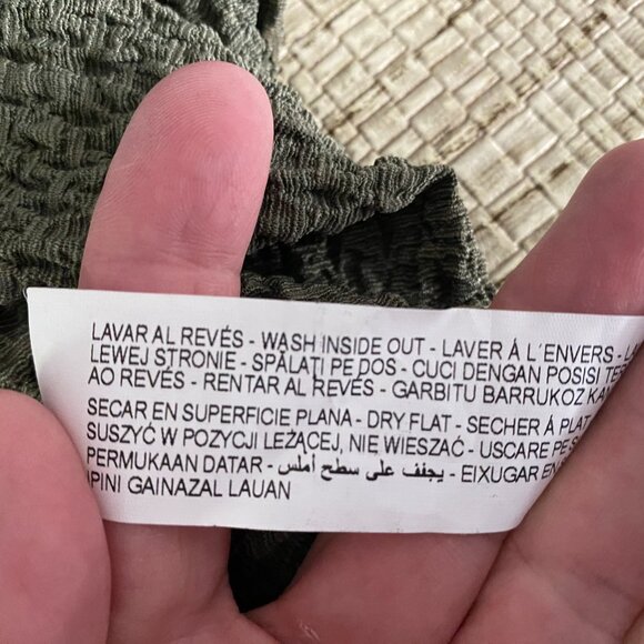 Zara Crinkled Mock Neck Minimalist Grunge Punk Office Siren Bodycon Maxi Dress M - Picture 7 of 7